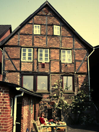 Lauenburg, Fachwerkhaus Elbstrasse, Südseite 1987 © Interessengemeinschaft Bauernhaus, Margot und Wolfgang Pauli