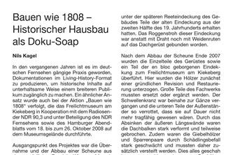 Bauen wie 1808 – Historischer Hausbau als Doku-Soap