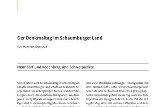 Der Denkmaltag im Schaumburger Land