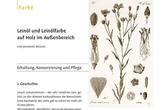 Leinöl und Leinölfarbe auf Holz im Außenbereich