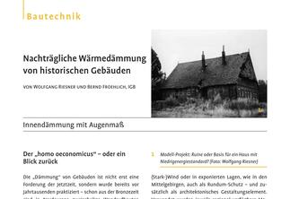 Nachträgliche Wärmedämmung von historischen Gebäuden