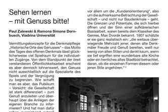 Sehen lernen – mit Genuss bitte!