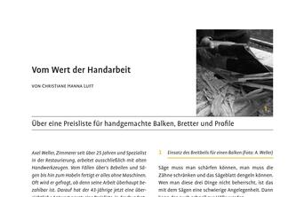 Vom Wert der Handarbeit