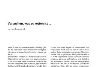 Versuchen, was zu retten ist ...