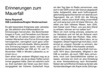 Erinnerungen zum Mauerfall