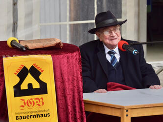 Rhetoriker der Alten Schule: Prof. Dr. Karl-August Helfenbein © Kasten Stange, Interessengemeinschaft Bauernhaus